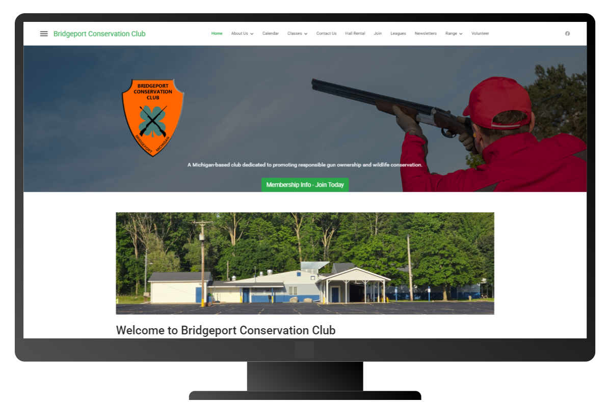 Brigdeport Gun Club Website Design | Website Development | Certified Business Solutions | Michigan | AI SEO